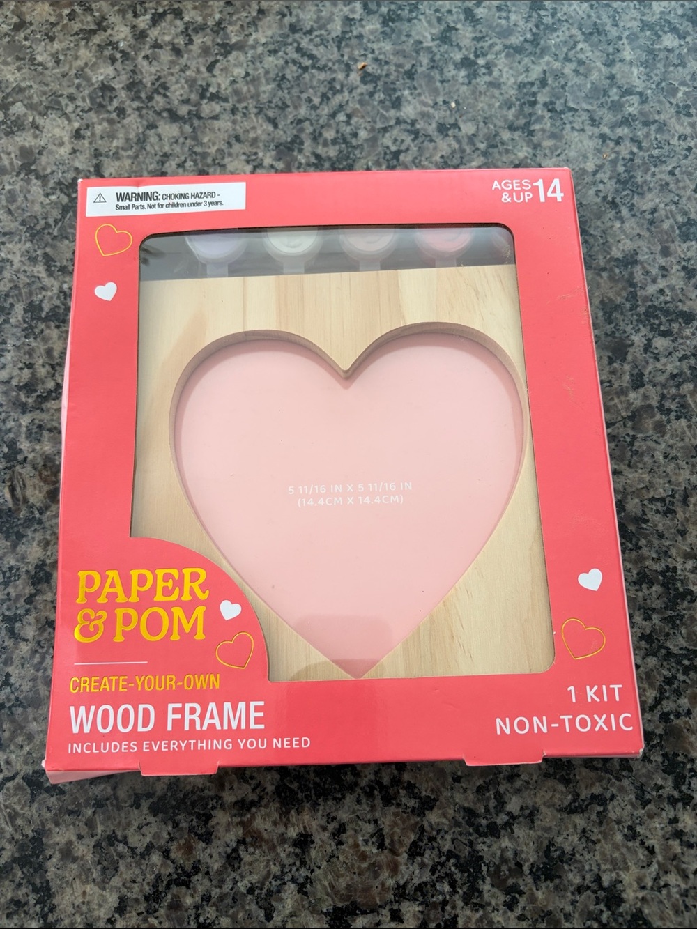 Pink Heart Wood Frame Kit — Create-Your-Own Decorative Frame